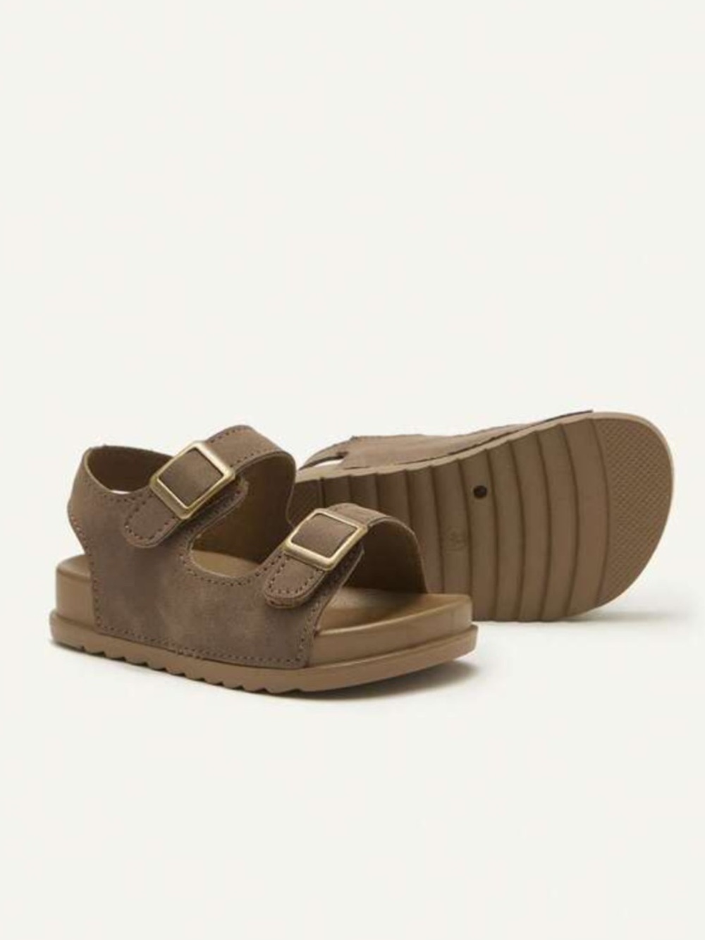 Toddler Boy Brown Suede Double-Buckle Sandals - 5.5 - Picture 7 of 8
